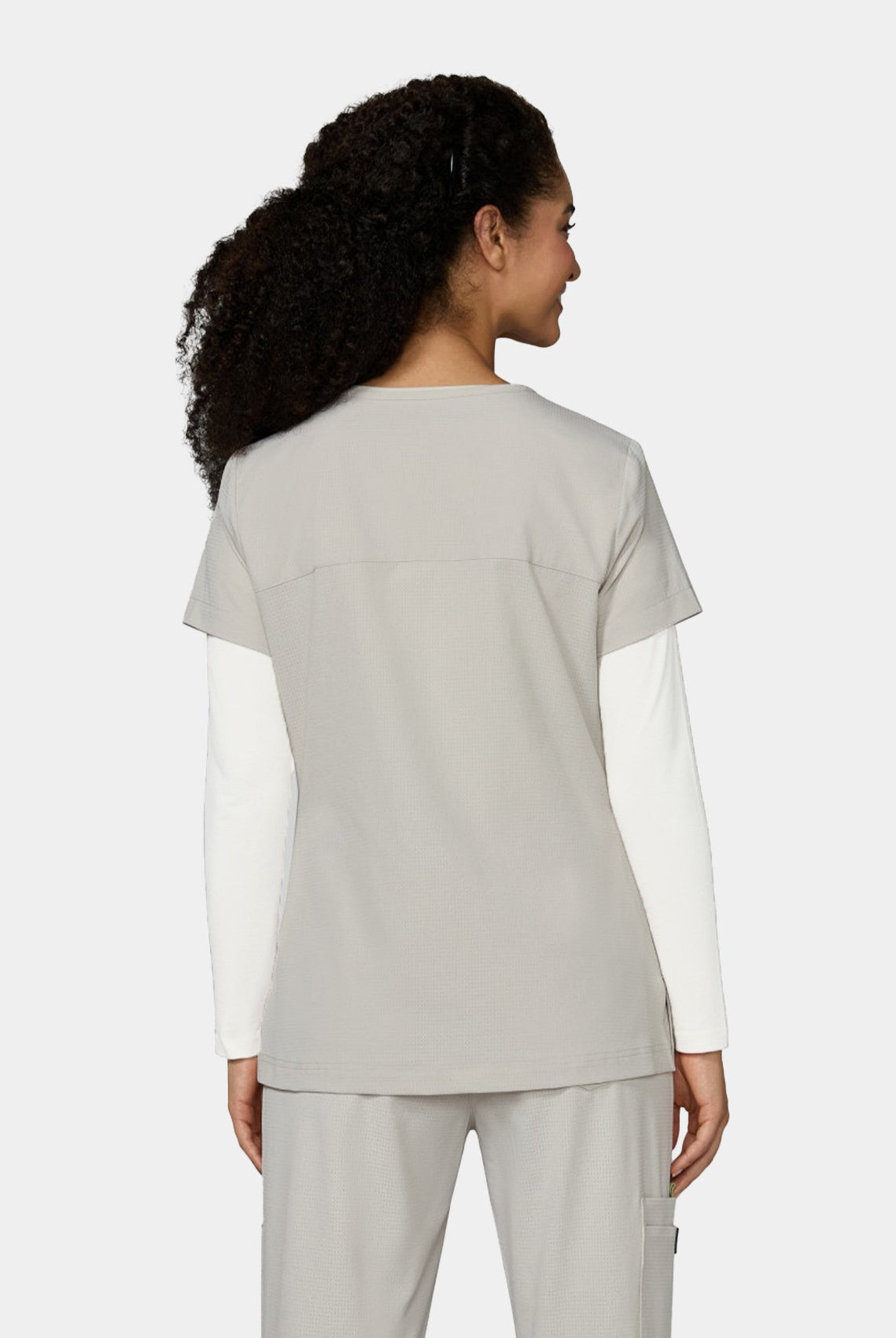 Women's Koi Solis Sari Scrub Top in Bone