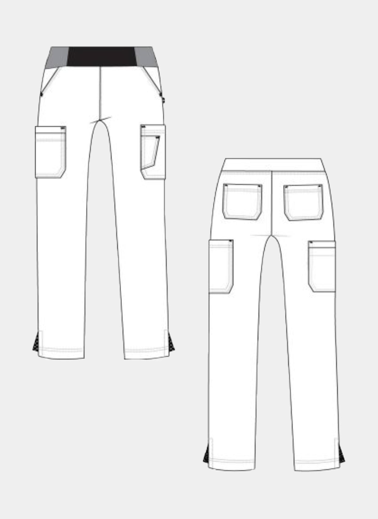 womens scrub trousers koi next gen on the move maternity sketch