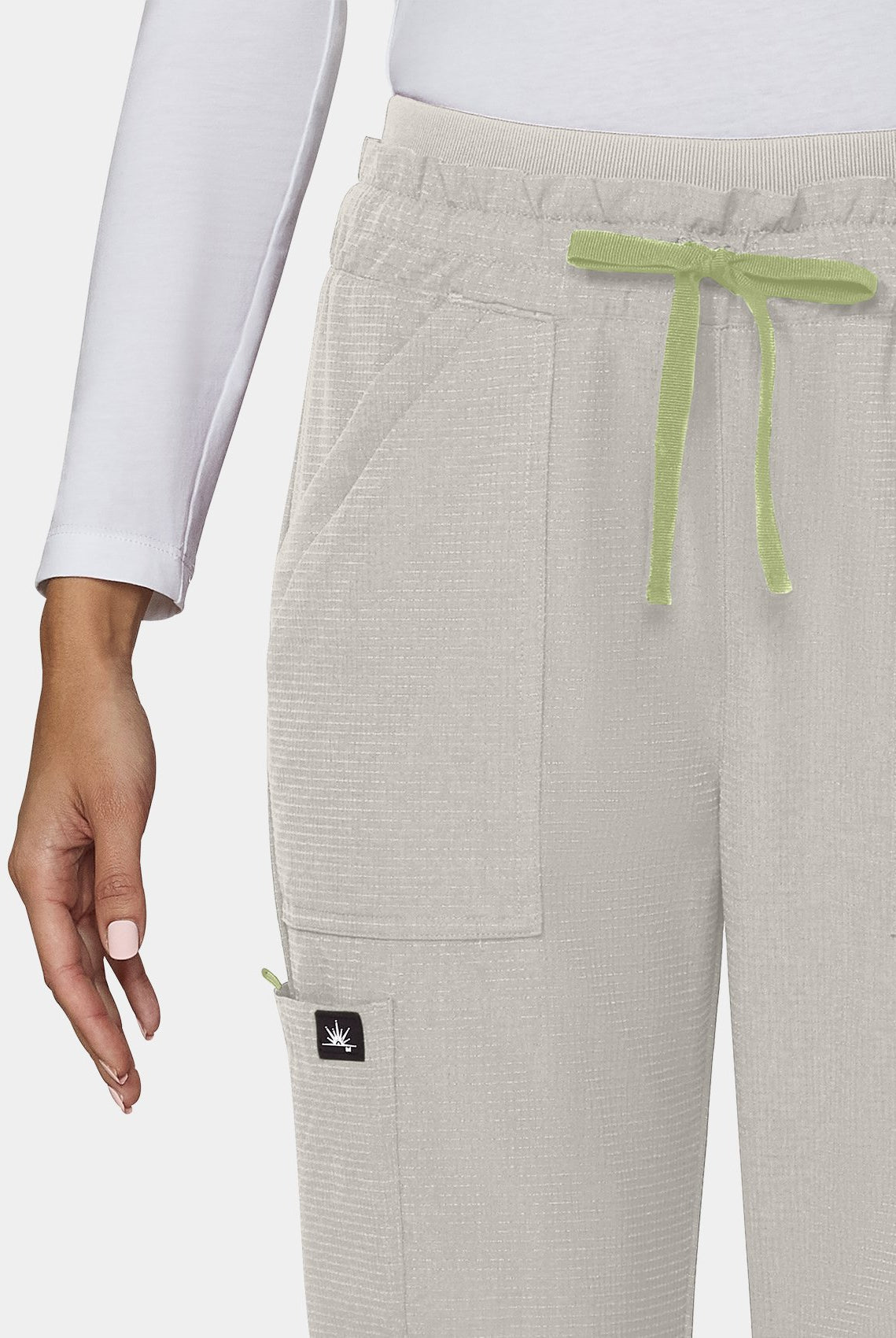 Women's Koi Solis Freda Scrub Trousers in Bone