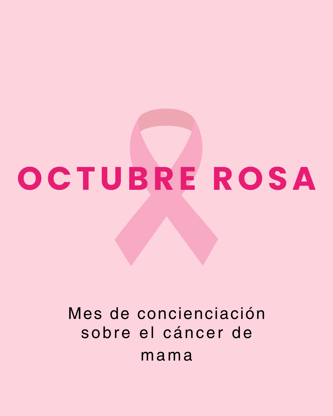 octubre rosa mes de concienciación cáncer de mama