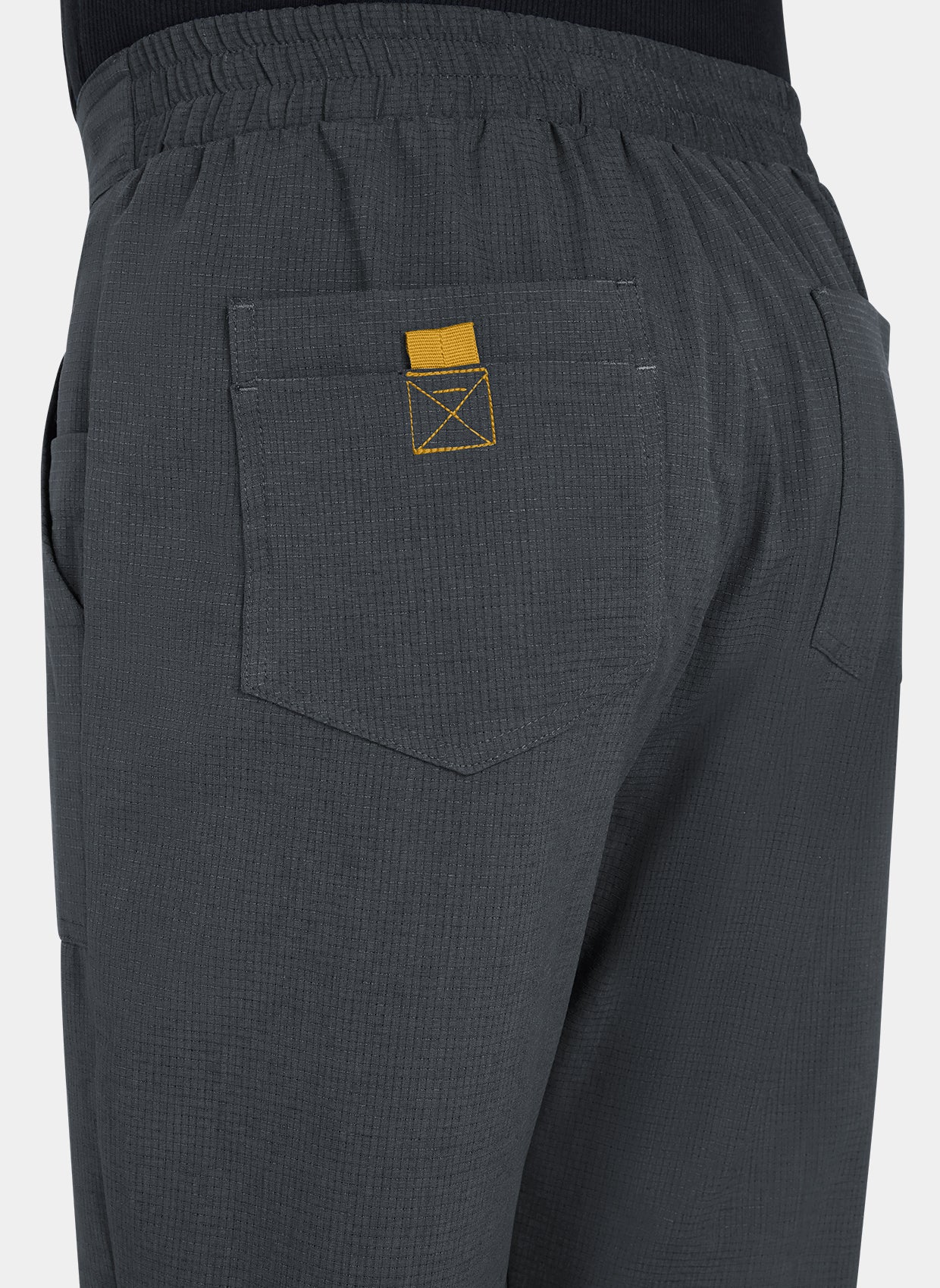 Men's Koi Solis scrub trousers charcoal-closeup