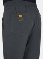 Men's Koi Solis scrub trousers charcoal-closeup