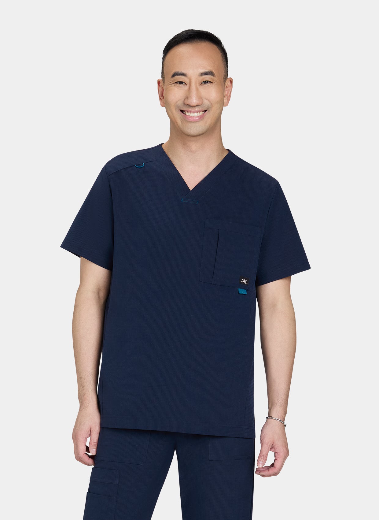 Men's Koi Solis Caldwell scrub top navy