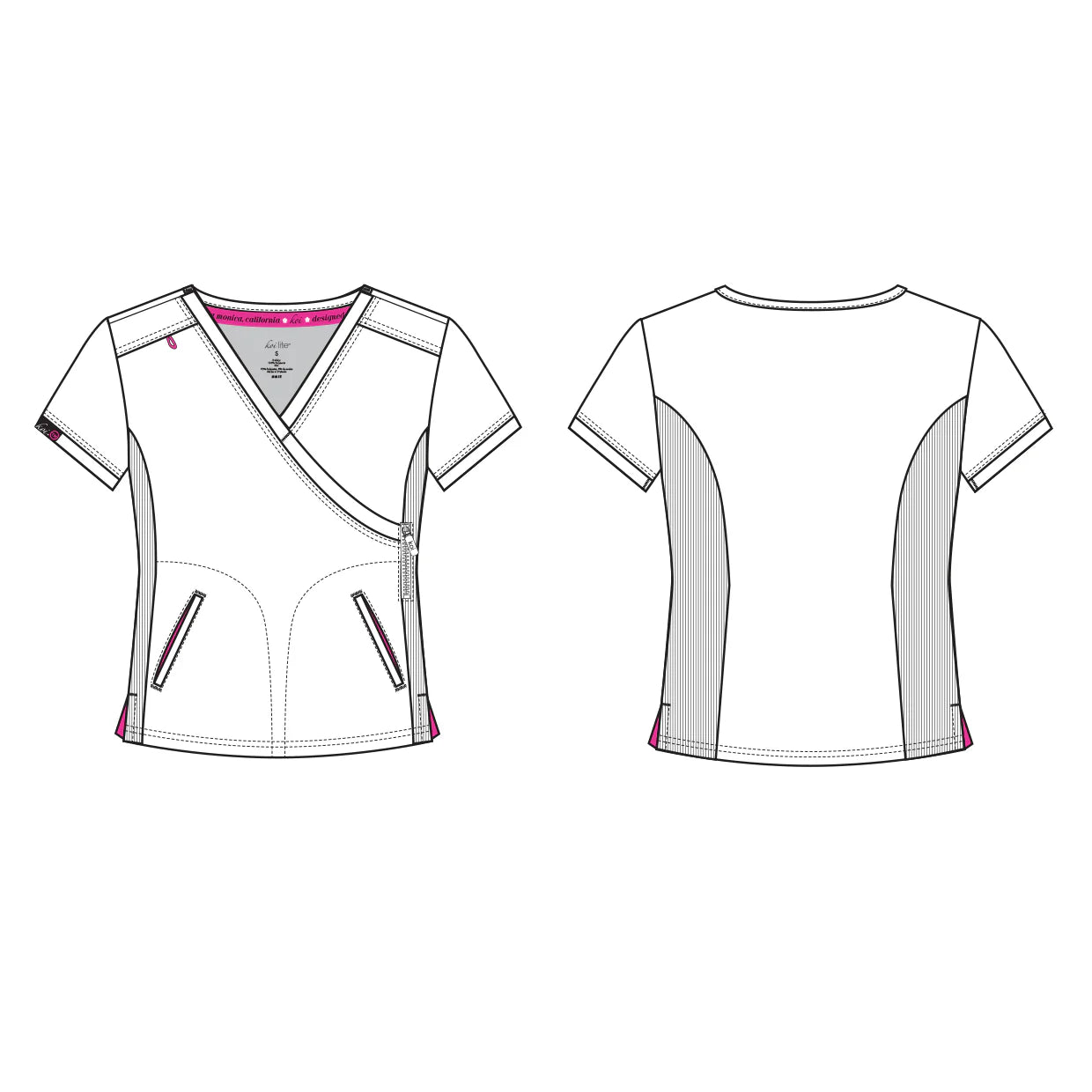 Koi Lite Philosophy Scrub Top - French Lavender - sketch