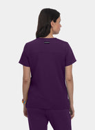 Koi Next Gen Hustle And Heart Scrub Top Eggplant back