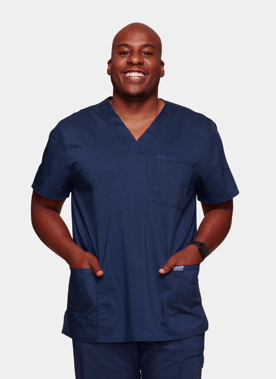 Casaca Sanitaria Cherokee Revolution cuello en V para hombre Cherokee ...