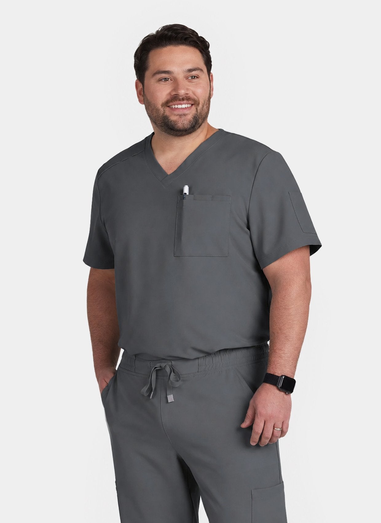 Casaca Sanitaria Hombre Koi Cureology Arthro - Gris Oscuro