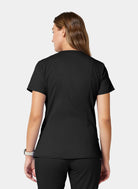 Cherokee WW Revolution Maternity Mock Wrap Scrub Top WWE688-Black - Back