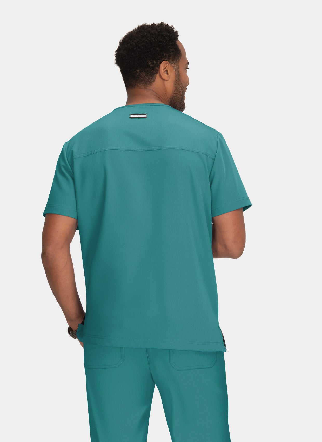 Koi Next Gen Free To Be Scrub Top- Teal - Back