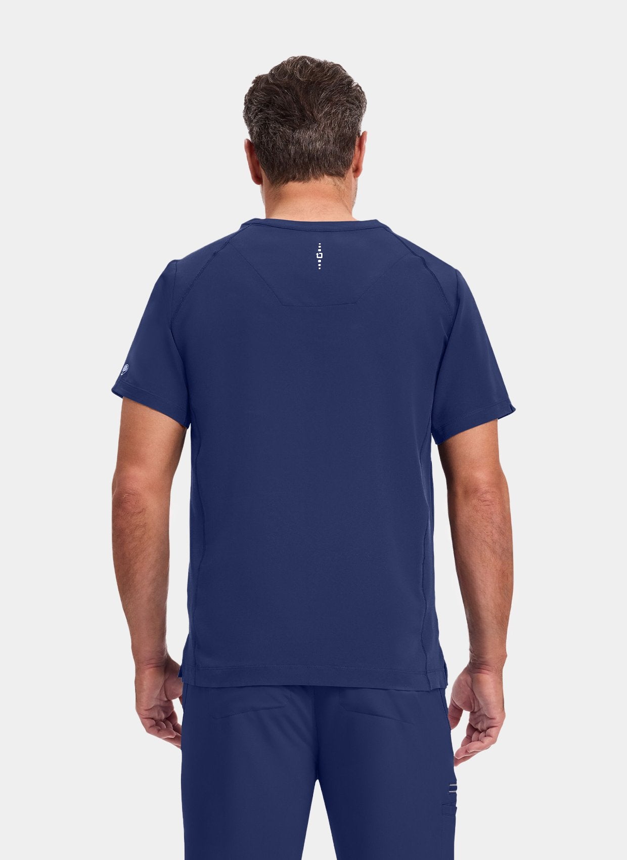 mens scrub top healing hands steven navy