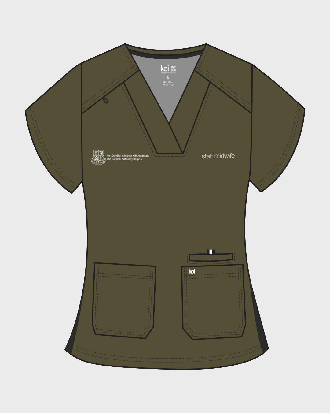 National Maternity Hospital embroidery - Staff Midwife & NMH logo