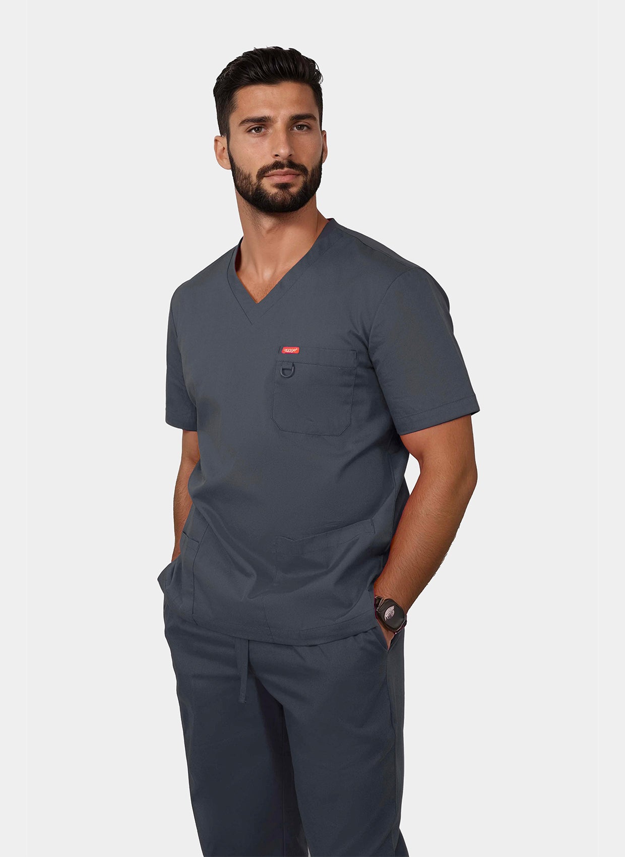 Orange Standard Balboa Scrub top Charcoal