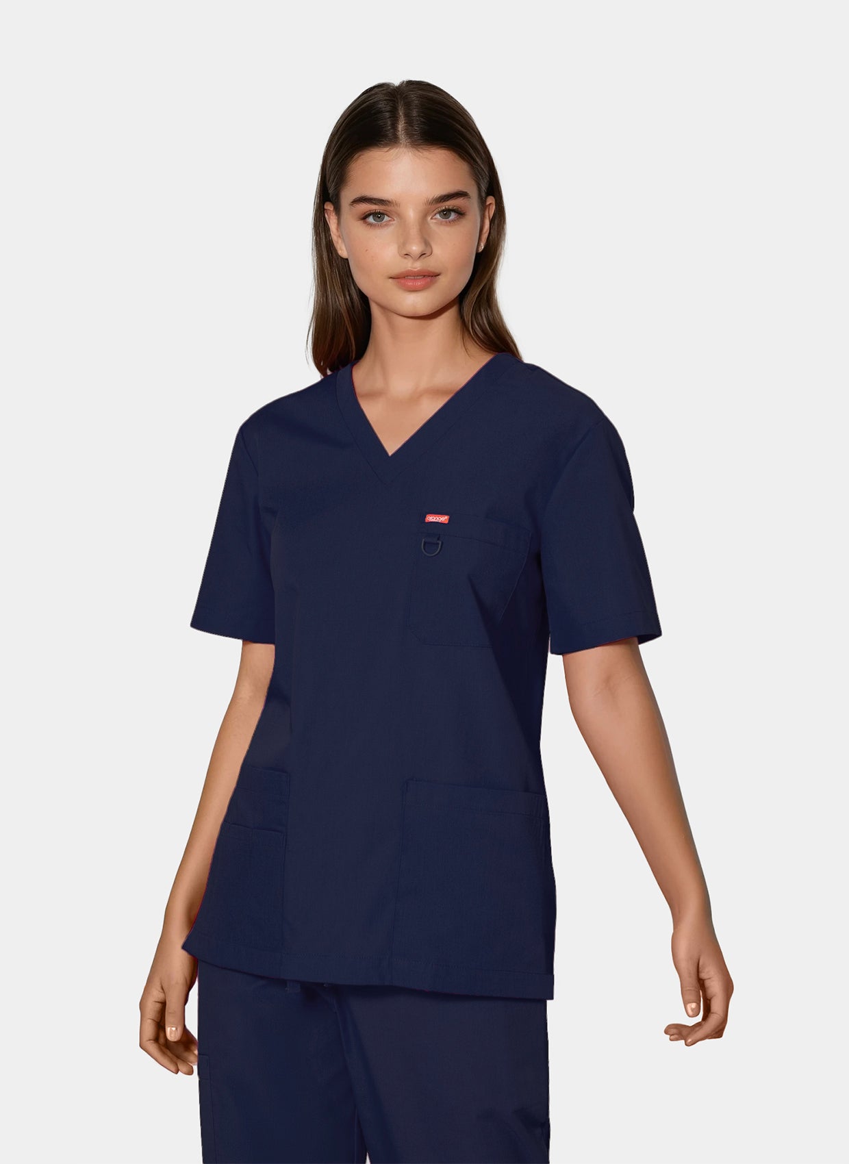 Orange Standard Balboa Scrub top Navy