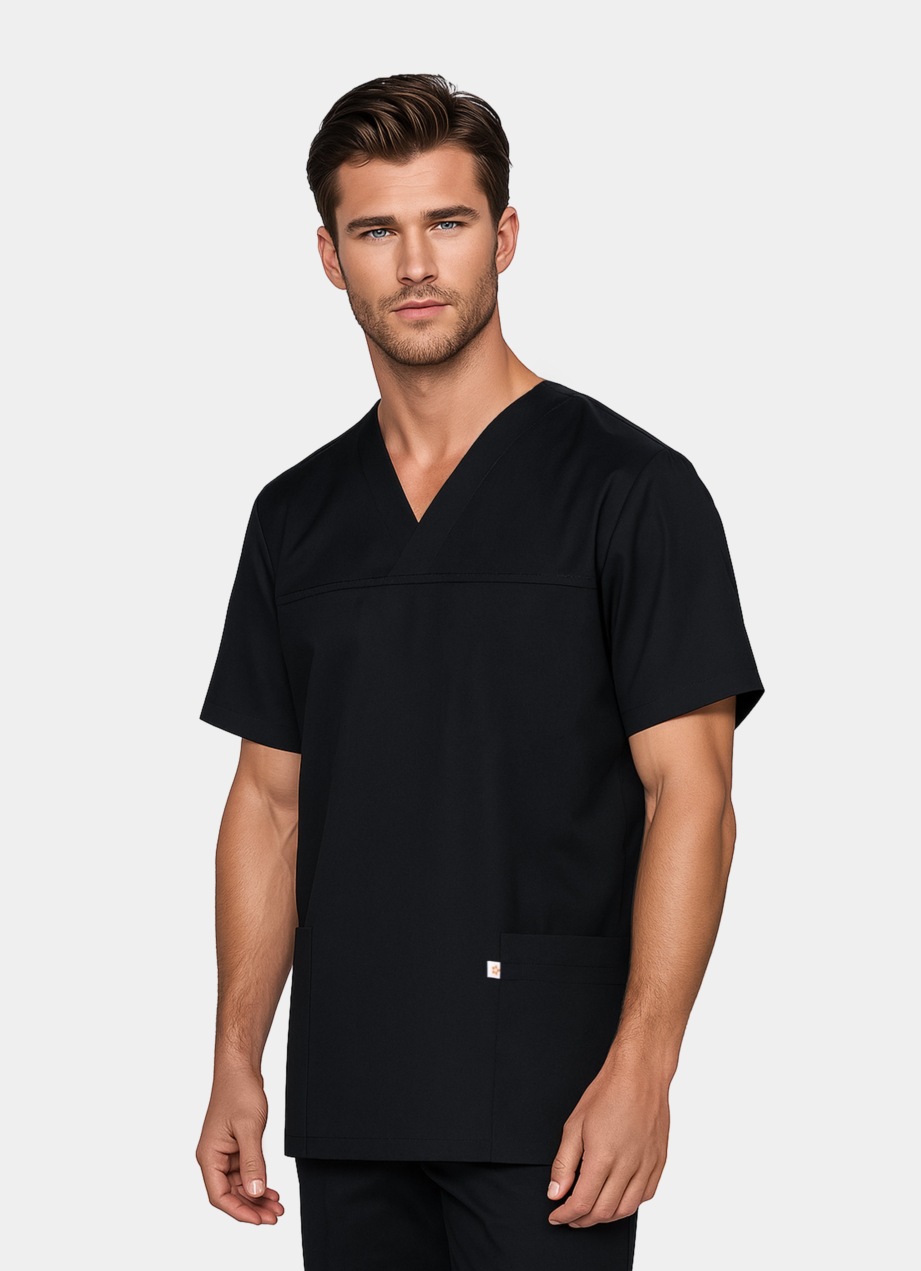 HappyFIT Unisex Scrub Top - Black