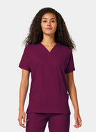 unisex scrub top cherokee - wine