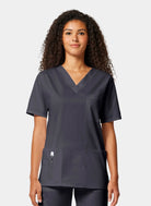Cherokee Core Stretch Unisex V-Neck Scrub Top WWE4725 - Pewter