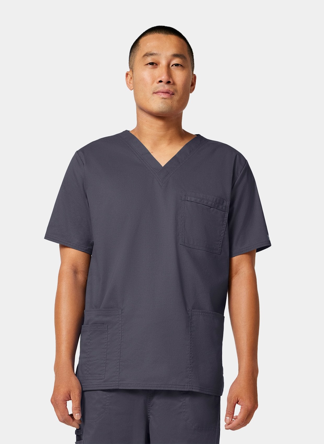 Cherokee Core Stretch Unisex V-Neck Scrub Top WWE4725 - Pewter