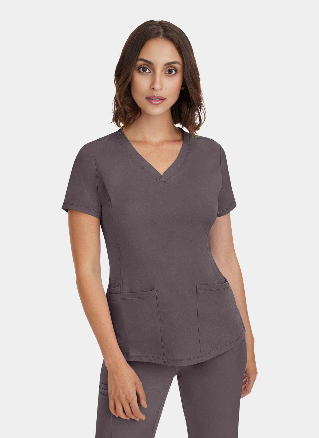 Healing Hands Monica Scrub Top - Pewter