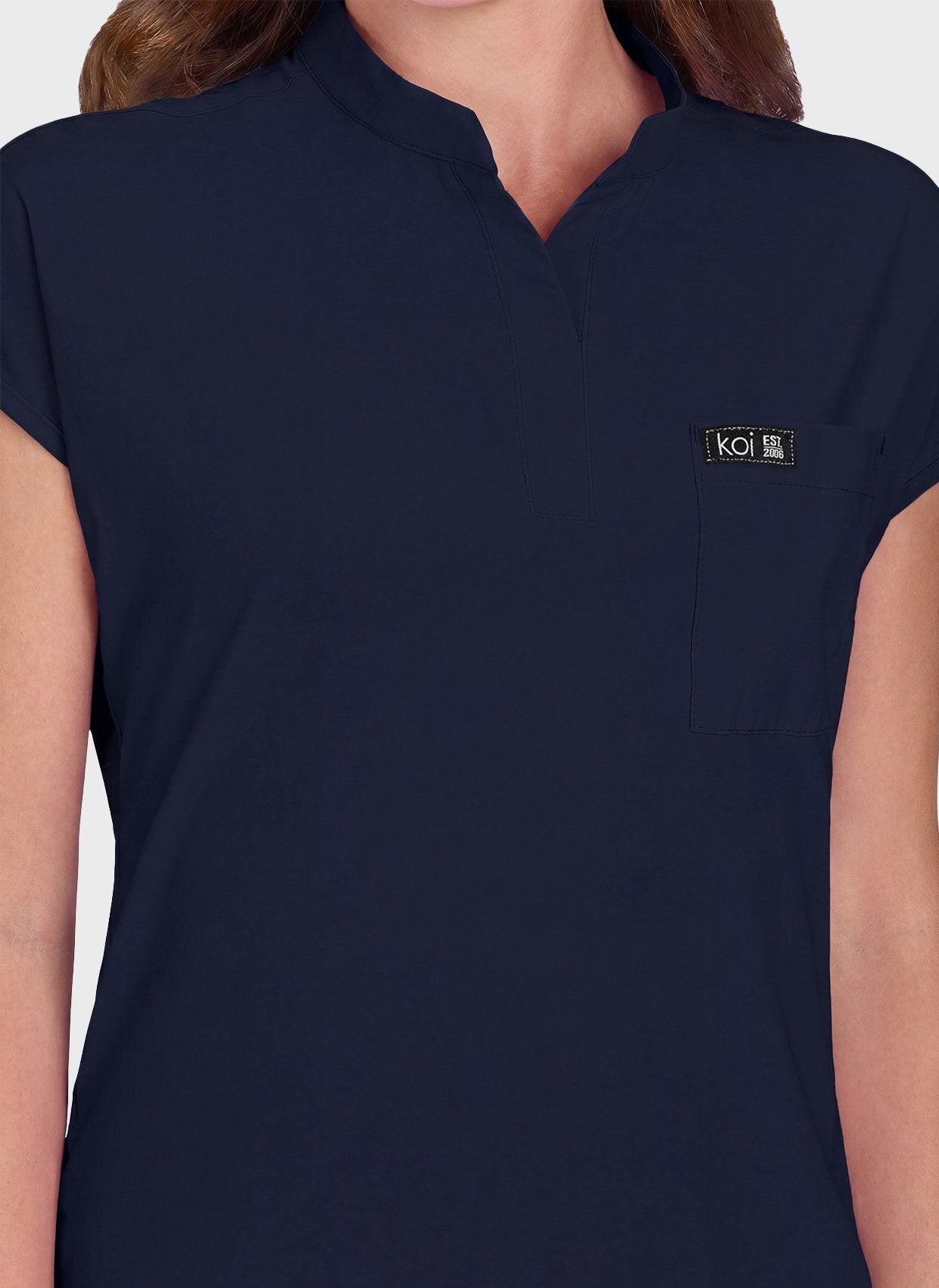 womens-koi-basics-ari-scrub-top-navy-1