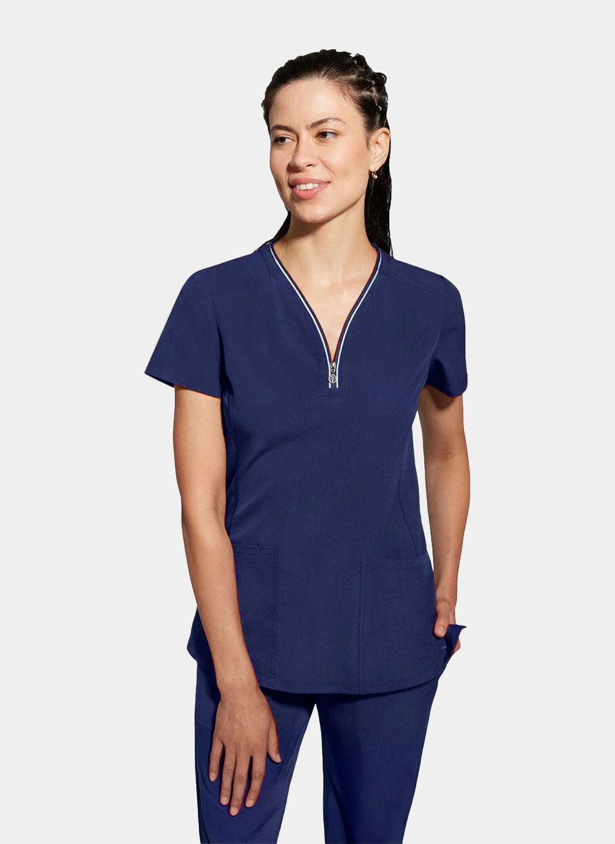 womens scrub top healing hands 360 sonia navy