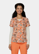 Women's Koi Basics Leslie Scrub Top in Lovely Lamas