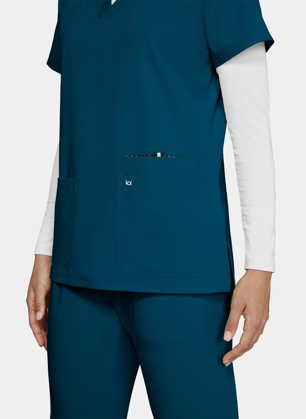 Koi Next Gen Hustle And Heart Scrub Top - Caribbean