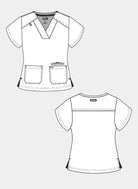 womens scrub top koi next gen hustle and heart sketch