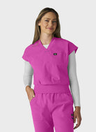 womens-scrub-top-koi-solis-trinity-hibiscus-pink