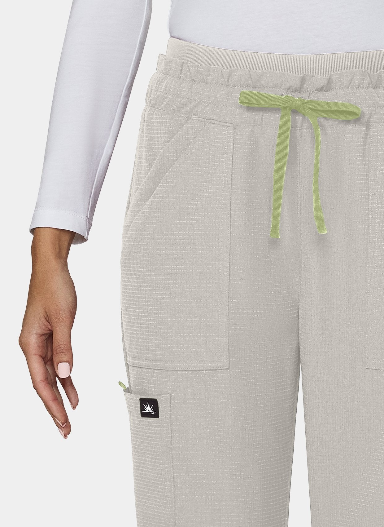 Women's Koi Solis Freda Scrub Trousers in Bone